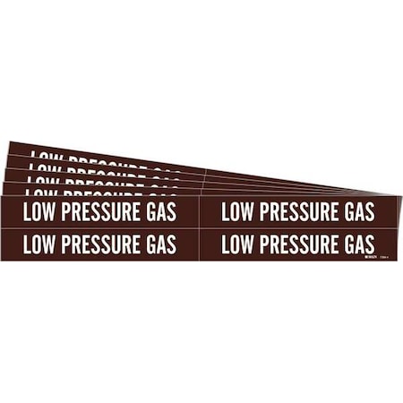 Pipe Marker, White, Low Pressure Gas, PK5, 7388-4-PK MPN:7388-4-PK