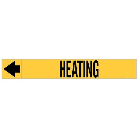 Pipe Marker, Heating, 2 in H, 12 in W MPN:73895