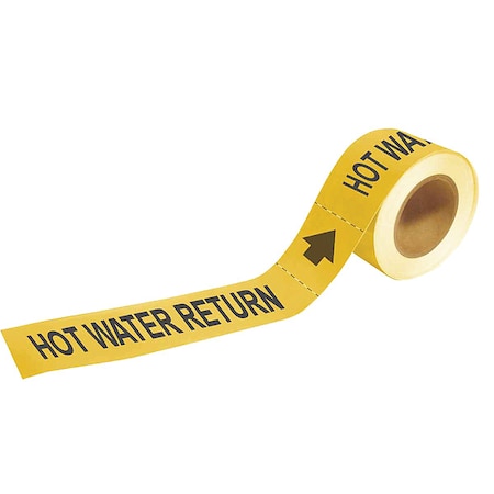 Pipe Marker, Hot Water Return, 2 In.H MPN:73902