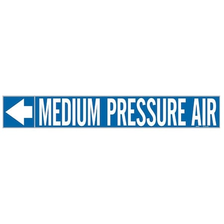 Pipe Marker, Medium Pressure Air, 2 In.H MPN:73908