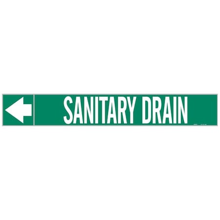 Pipe Mrkr, Santry Drain, 2in H, 12in W MPN:73925