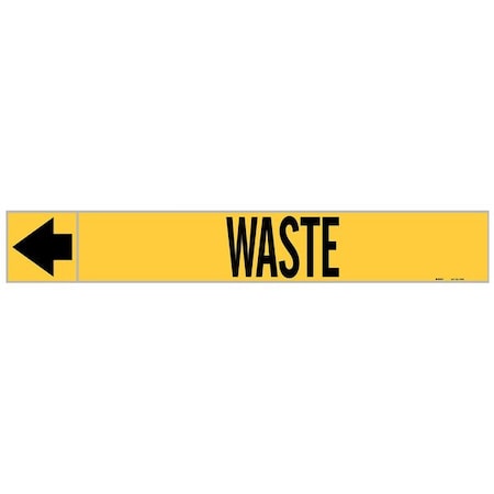 Pipe Marker, Waste, 2 in H, 12 in W MPN:73940