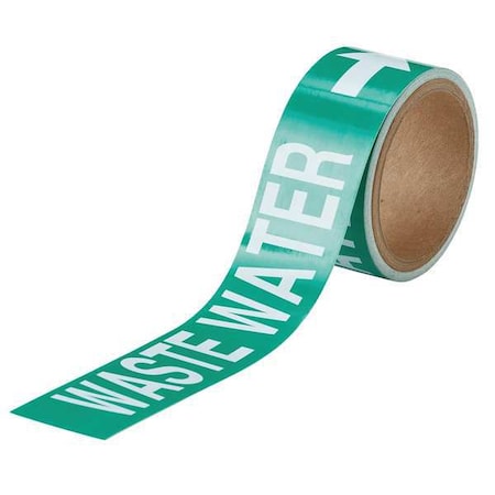 Pipe Markr, Waste Water, 2in H, 12in W MPN:73941