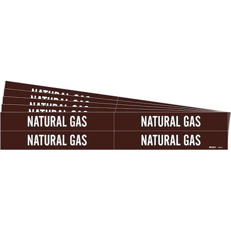 Pipe Marker, White, Natural Gas, PK5, 7395-4-PK MPN:7395-4-PK