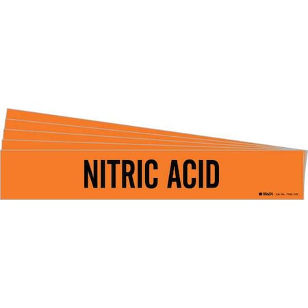 Pipe Marker, Black, Nitric Acid, PK5, 7396-1HV-PK MPN:7396-1HV-PK
