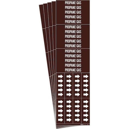 Pipe Marker, White, Propane Gas, PK5, 7400-3C-PK MPN:7400-3C-PK