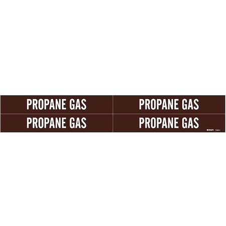 Pipe Marker, Propane Gas, Br, 3/4to2-3/8 In MPN:7400-4