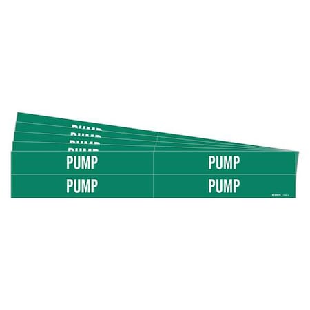 Pipe Marker, Adhesive, White, Pump, PK5, 7402-4-PK MPN:7402-4-PK