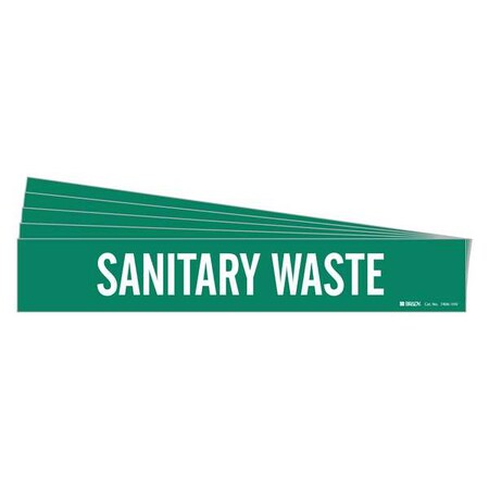 Pipe Marker, White, Sanitary Waste, PK5, 7406-1HV-PK MPN:7406-1HV-PK