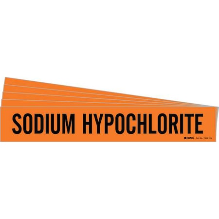 Pipe Marker, Sodium Hypochlorite, PK5, 7408-1HV-PK MPN:7408-1HV-PK