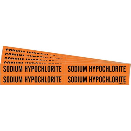 Pipe Marker, Sodium Hypochlorite, PK5, 7408-4-PK MPN:7408-4-PK