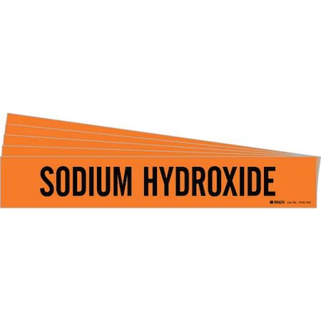 Pipe Marker, Black, Sodium Hydroxide, PK5, 7410-1HV-PK MPN:7410-1HV-PK