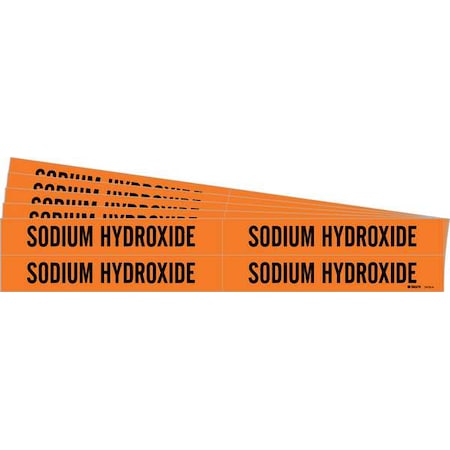 Pipe Marker, Black, Sodium Hydroxide, PK5, 7410-4-PK MPN:7410-4-PK