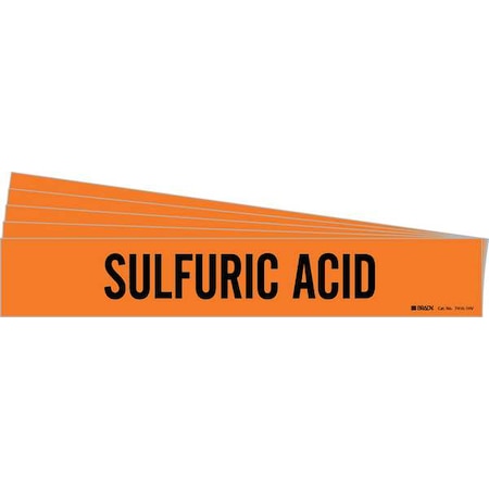 Pipe Marker, Black, Sulfuric Acid, PK5, 7416-1HV-PK MPN:7416-1HV-PK