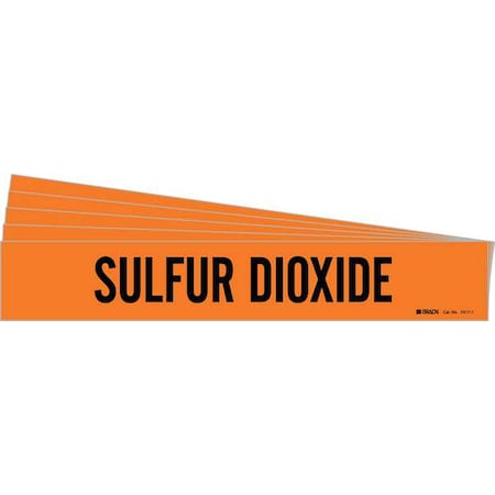 Pipe Marker, Black, Sulfur Dioxide, PK5, 7417-1-PK MPN:7417-1-PK