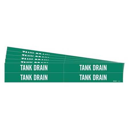 Pipe Marker, White, Tank Drain, PK5, 7419-4-PK MPN:7419-4-PK