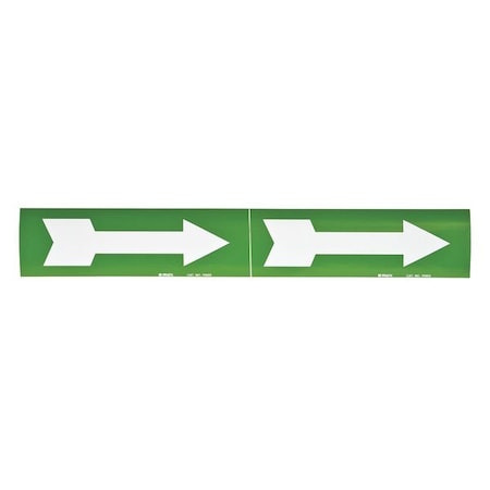 Pipe Marker, Arrow - Single, Grn, 3 to 6 In MPN:76503