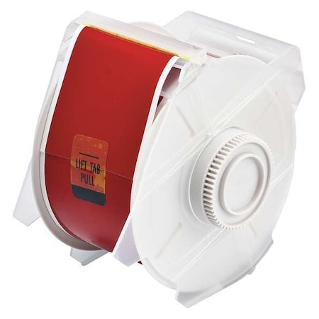 Label Tape Cartridge, Red, Labels/Roll: Continuous MPN:76624