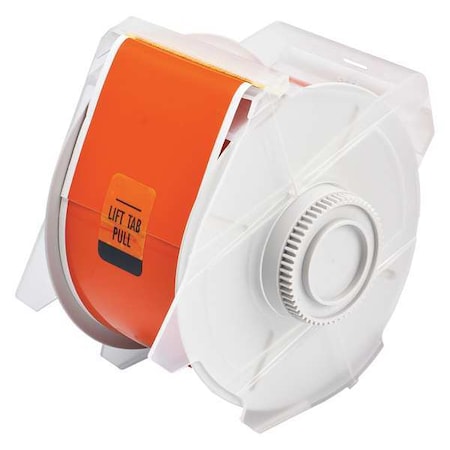Label Tape Cartridge, Orange, Labels/Roll: Continuous MPN:76636