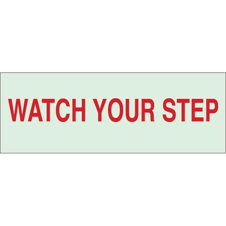 Watch Your Step, 2-1/2 in x 7 in, Rectangle, Polyester, 80266 MPN:80266