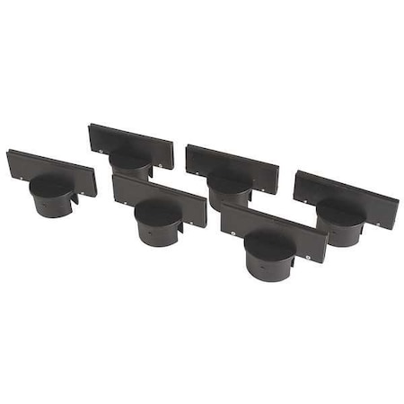 Post Sign Adapter, Polyethylene, Black, PK6 MPN:80960