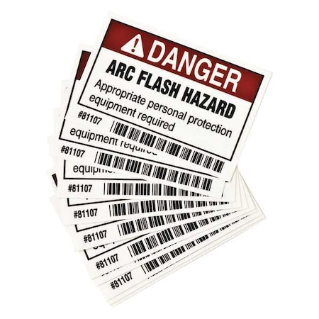Arc Flash Protection Label, 2 In. H, PK10 MPN:81107