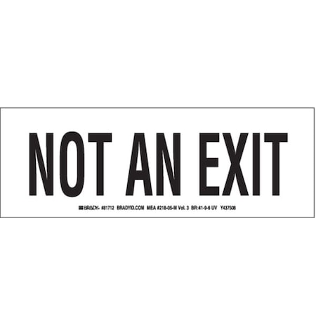 Exit Sign, Polyester, 10