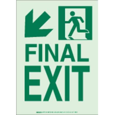 Exit Sign, Polyester, 10