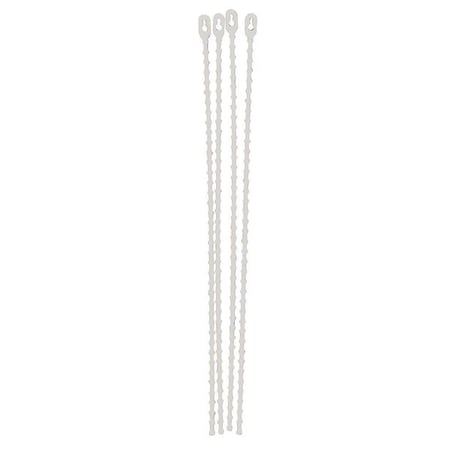 Reusable Beaded Tie, 8 In, Wht, Plstc, PK100 MPN:81761