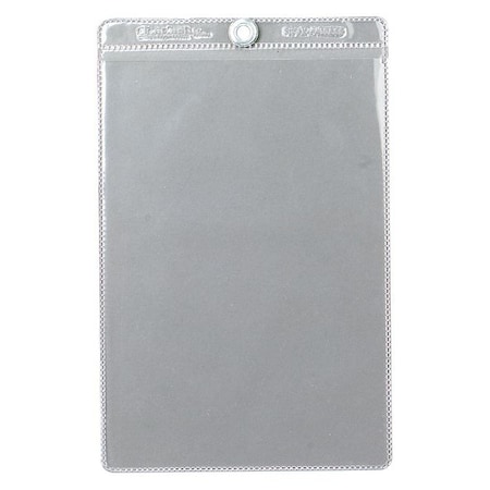 Tag Envelope, Vinyl, 6 1/2 in H x 4 1/2 in W, Clear, 10 PK MPN:81763