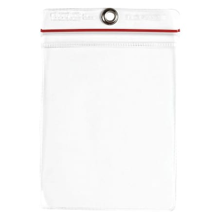 Tag Envelope, Vinyl, 6 1/2 in H x 4 1/2 in W, Clear, 10 PK MPN:81766