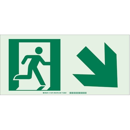 Exit Sign, Aluminum, 14