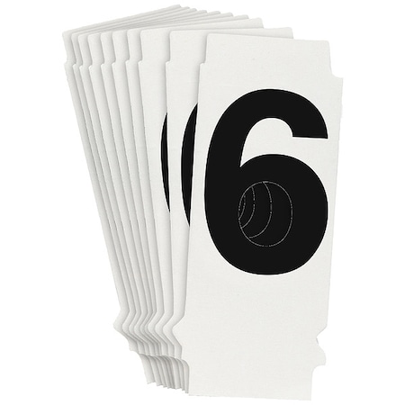 NumberLabel, 1-3/4inH, 7/8inW, PK10 MPN:8200P-6