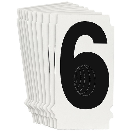 NumberLabel, 1-1/2inH, 1-3/8inW, PK10 MPN:8205P-6