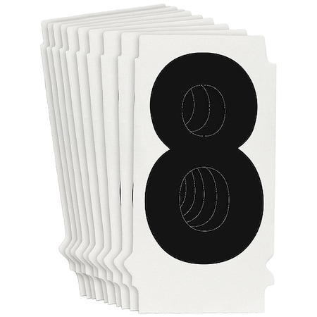 NumberLabel, 1-1/2inH, 1-3/8inW, PK10 MPN:8205P-8