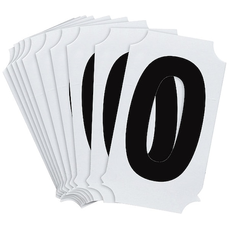 NumberLabel, Polyester, 2inH, 1-7/8inW, PK10 MPN:8210P-0