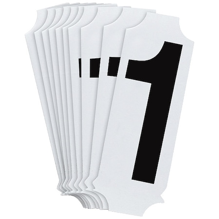 NumberLabel, Polyester, 2inH, 1-1/8inW, PK10 MPN:8210P-1