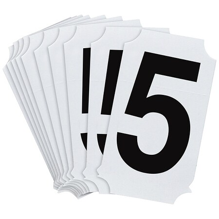 NumberLabel, Polyester, 2inH, 1-3/4inW, PK10 MPN:8210P-5