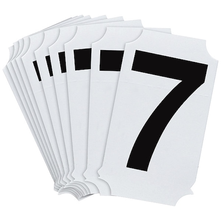 NumberLabel, Polyester, 2inH, 1-5/8inW, PK10 MPN:8210P-7