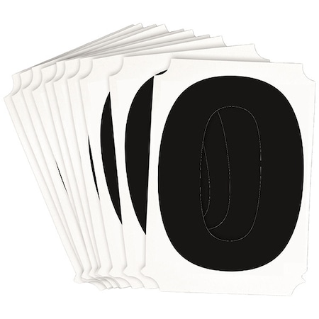 NumberLabel, Polyester, 3inH, 2-3/4inW, PK10 MPN:8215P-0