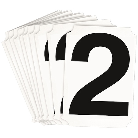 NumberLabel, Polyester, 3inH, 2-1/2inW, PK10 MPN:8215P-2