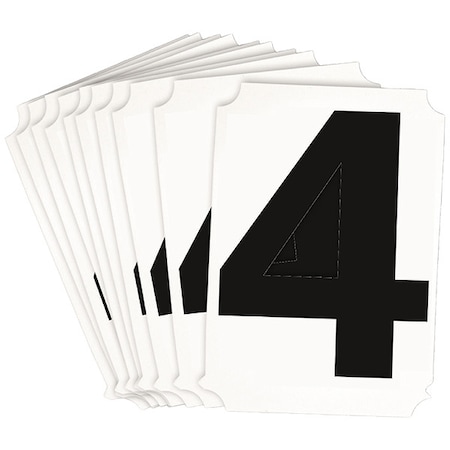 NumberLabel, Polyester, 3inH, 2-3/4inW, PK10 MPN:8215P-4