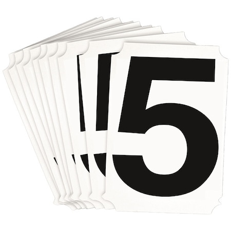 NumberLabel, Polyester, 3inH, 2-5/8inW, PK10 MPN:8215P-5