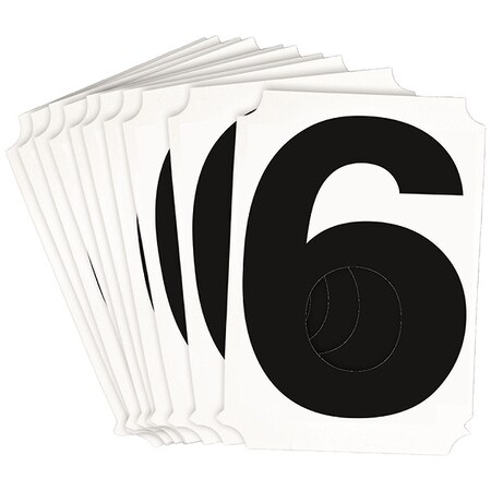 NumberLabel, Polyester, 3inH, 2-5/8inW, PK10 MPN:8215P-6