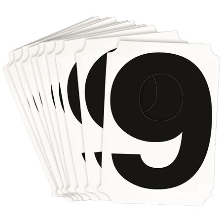 NumberLabel, Polyester, 3inH, 2-5/8inW, PK10 MPN:8215P-9