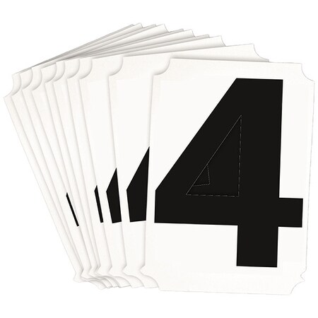 NumberLabel, Polyester, 4inH, 3-5/8inW, PK10 MPN:8220P-4