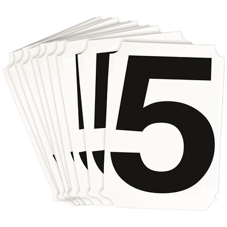 NumberLabel, Polyester, 4inH, 3-5/8inW, PK10 MPN:8220P-5