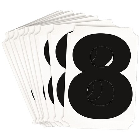 NumberLabel, Polyester, 4inH, 3-5/8inW, PK10 MPN:8220P-8