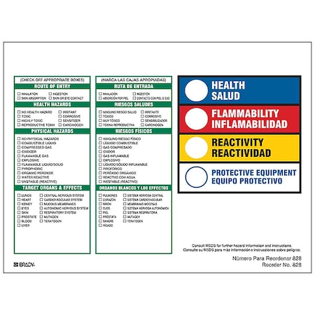 Label, HMIG, Paper, 6 in W, 8 in H MPN:828LS