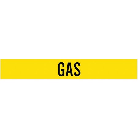 Pipe Marker, Gas, Yellow, 2-1/2 to 7-7/8 In, 83432 MPN:83432